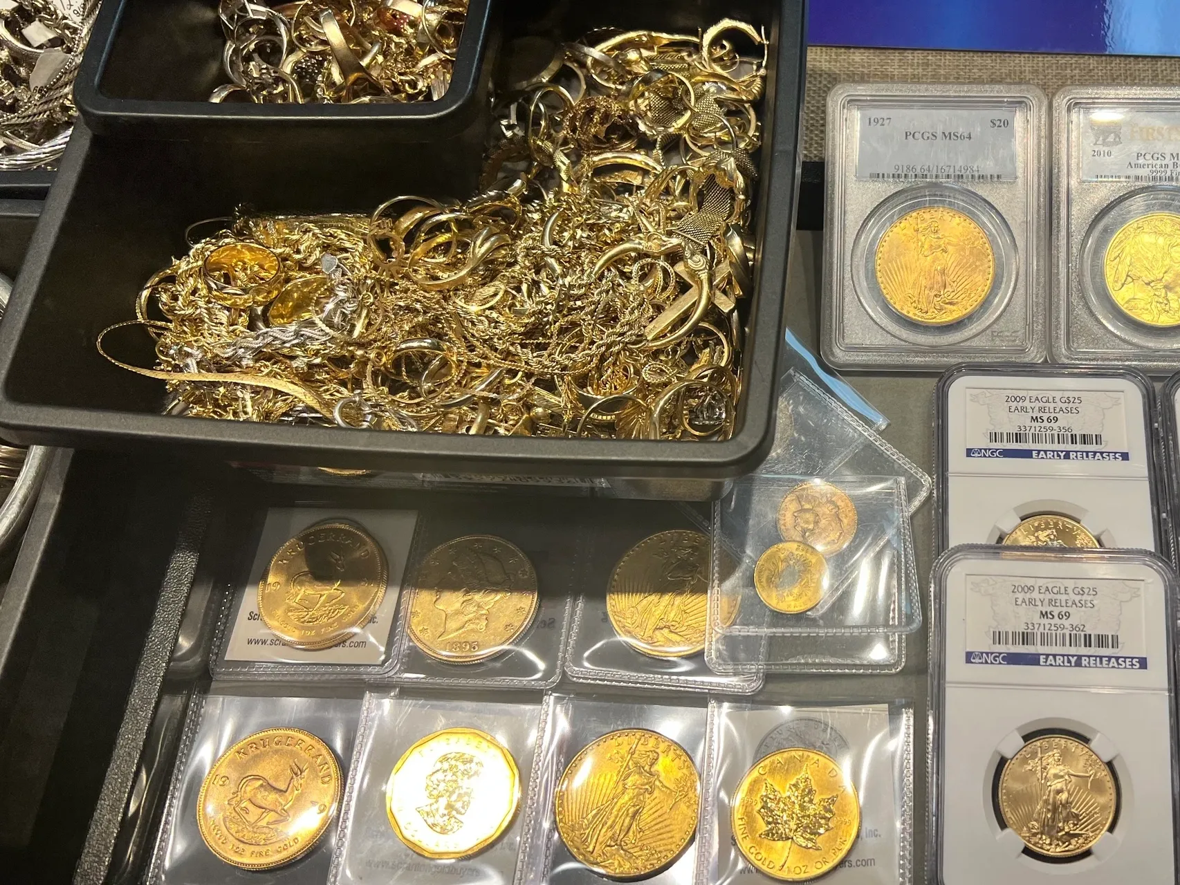 Gold Coins & Other Products in the Store