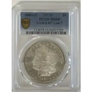 1880-CC $1 VAM 6, 8/Low 7 TOP 100 (2)