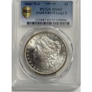 1880/79-S $1 VAM 9, Doubled 18-0 TOP 100 (3)