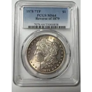 1878 7TF $1 Reverse of 1879