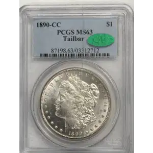 1890-CC $1 Tailbar